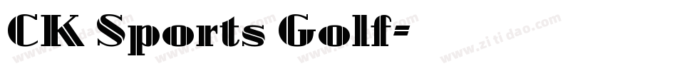 CK Sports Golf字体转换